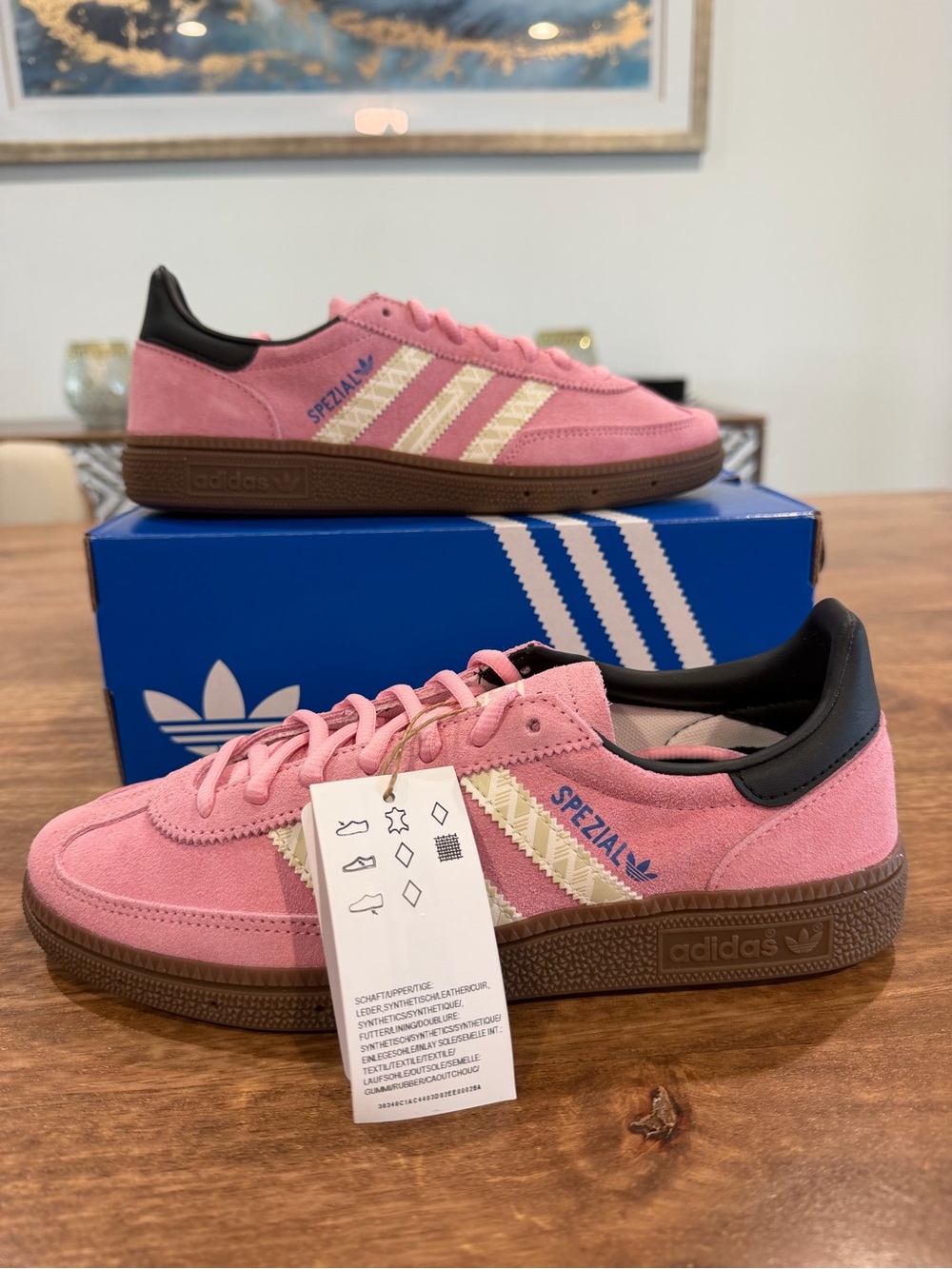 Adidas Handball Spezial J Pink and White Sneakers- Size 6Y/7.5W/6M BNIB
